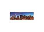LED-Bild, Leinwandbild Wandbild Leuchtbild, Timer MVG-zertifiziert ~ 120x40cm New York, flackernd
