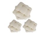 6er-Set Sitzkissen Milano, Stuhlkissen Kissen, 41x38x8cm ~ creme