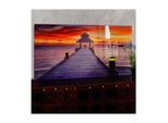 Glasbild T114, Wandbild Poster Motiv, 50x100cm ~ Steg