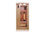 Dewello® Infrarotkabine Infrarotsauna PIERSON 90cm x 90cm inkl. 3 Vollspektrumstrahler, 3 Karbonstrahler, Farblicht, LED