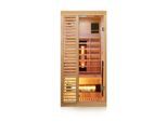 Dewello® Infrarotkabine Infrarotsauna HAMLIN 90cm x 90cm inkl. 4 Vollspektrumstrahler, Bodenstrahler, 1 Person, LED