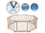 Baby Vivo Laufgitter aus Holz 8 Elemente - individuell verstellbar - PREMIUM