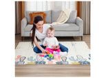 Baby Vivo Spielmatte / Spielteppich für Kinder doppelseitig mit Straße 200 x 180 cm - Kaktus