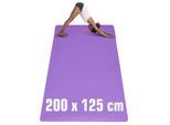 200x116 XXL Fitnessmatte - 6mm Extra Breite Yogamatte - Rutschfeste Sportmatte