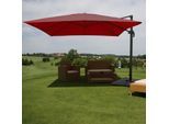 Gastronomie-Ampelschirm MCW-A96, Sonnenschirm, 3x4m (Ø5m) Polyester/Alu 26kg ~ bordeaux mit Ständer
