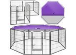 LovPet Welpenlaufstall Freilaufgehege Welpenauslauf Hundelaufstall Tierlaufstall Hunde, mit Tür und wetterfester laufstall Für Hund, Katze, Welpe, Kaninchen, Meerschweinchen