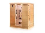 Dewello® Infrarotkabine Infrarotsauna PIERSON 160cm x 105cm inkl. 6 Vollspektrumstrahler, 3 Karbonstrahler, 3 Personen