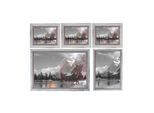 Bilderrahmen Set H247, Fotorahmen Wand-Rahmen, 3x 19x24cm 1x 26x36cm 1x 36x51cm Shabby Landhaus ~ weiß