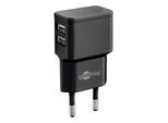 Goobay Dual USB charger 2.4 A (12W) black