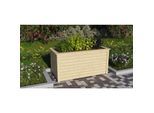 Karibu Hochbeet naturbelassen 890x1730x820 mm Hochbeet Pflanzkasten Frühbeet Gartenbeet