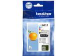 Brother LC-3211 Value Pack Tintenpatrone (Packung, 4-tlg), bunt|schwarz