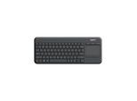 Logitech K400 Plus Ergonomic Wireless Touch - Tastaturen - Tschechisch - Schwarz