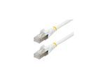 1m CAT6a Ethernet Cable - White - Low Smoke Zero Halogen (LSZH) - 10GbE 500MHz 100W PoE++ Snagless RJ-45 w/Strain Reliefs S/FTP Network Patch Cord - patch cable - 1 m - white