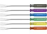 Fonduegabel PB SWISSTOOLS "6 Personen", bunt (bunt, silberfarben), Edelstahl, Essgabeln, Fonduegabel