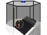 KESSER® Trampolin Ersatznetz Sicherheitsnetz UV-beständig Trampolinnetz Trampolinschutz Ø 244 305 366 427 cm einfache Montage Eingangstür mit Reißverschluss aus hochwertigen Materialien