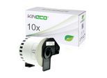 10x Etiketten kompatibel zu Brother DK-22205, 62mm x 30.48m