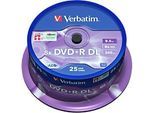 Verbatim DVD+R DL Silber 8x 8.5 GB 25 Stück