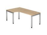 Hammerbacher J Serie Eckschreibtisch Halbkreisförmig Eiche 4 Füße 1.200 (B) x 2.000 (T) x 680 (H) mm Holz