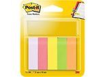 Post-it Haftmarker Rechteckig 1,5 x 5 cm Farbig sortiert Page Marker 5 Stück à 100 Streifen