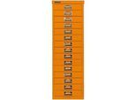 Bisley Schubladenschrank 15 Schübe Orange 279 x 380 x 860 mm