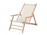 Jan Kurtz - Maxx Deckchair Teakholz, Bezug Polyacrylgewebe natur