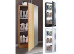 VCM Holz Schuhschrank Maße: H. 112 x B. 50 x T. 17 cm 1 Drehtür praktischer Spiegel - Fulisa L Spiegel