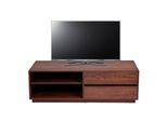 TV-Rack MCW-J78, Fernsehtisch Lowboard Kommode, Schublade, MDF 42x140x40cm ~ Walnuss-Optik