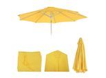Ersatz-Bezug für Sonnenschirm Asti, Sonnenschirmbezug Ersatzbezug, Ø 2,7m Stoff/Textil 5kg ~ gelb