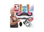 Miweba Sports Vibrationsplatte MV300, 4D-Wave-Vibration, Fernbedienung, Bluetooth, 16 Stufen, LED (Weiß)