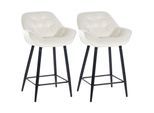 CLP 2er Set Barhocker Gibson - Tresenstuhl Mit Fußstütze - 2 x Tresenhocker Gepolstert