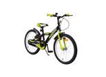 Actionbikes Kinderfahrrad Wasp 20 Zoll, Fahrradständer, Schutzbleche, verstellbar, V-Brake-Bremsen (Schwarz-Grün)