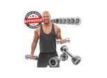 Miweba Sports Chrom-Hanteln, Kurzhantel-Set, verchromter Stahl, Gummiring, 1-10 kg, 2er-Set (2x 3,0 Kg)