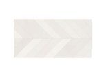 SEINE RILSE BLANCO - Carrelage aspect pierre chevron 60x120 cm grand format - Blanc