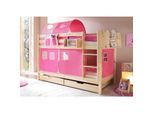 TiCAA Etagenbett "Marcel" Kiefer Natur Classic