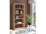 TiCAA Standregal Bücherregal Kiefer Natur H179cm