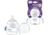 Philips AVENT Babyflasche Natural Response SCF263/61, mit Lerngriffen, 125 ml, ab dem 6. Monat, weiß