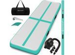 KESSER® Turnmatte Aufblasbar Airtrack 2m/3m/4m/5m/6m Fitness-Matte Gymnastikmatte inkl. Tragetasche & elektr. Luftpumpe Yogamatte, Tumbling Matten, Trainingsmatte, Turn- & Fitness