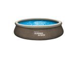 Summer Waves Quick Pool 396x84 cm, rattan braun