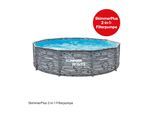 Summer Waves Active Frame Ø305x76 cm Stein grau