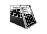 Juskys Alu Hundetransportbox L - 91×71×66 cm verschließbar & pflegeleicht - Hundebox für Hunde