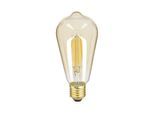 Ampoule led (ST64) Edison / Vintage au verre ambré, culot E27, 3,8W cons. (30W eq.), 350 lumens, lumière blanc chaud - RFDE400STA - Xanlite