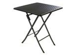 VCM Klapptisch Maße 61x61x75 cm Stehtisch Partytisch Gartentisch klappbar Bistrotisch Rattanoptik