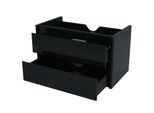 Waschbeckenunterschrank MCW-B19, Waschtischunterschrank Waschtisch Badezimmer, hochglanz Soft-Close 50x80cm ~ schwarz