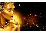 Papermoon Fototapete »GOLDEN WOMAN-SCHMUCK ART DESIGN ABSTRAKT MUSTER KUNST«