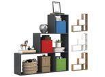 VCM Holz Stand Treppenregal Stufenregal Standregal Raumteiler Bücherregal Dubila M