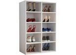 VCM Holz Schuhregal Maße ca. H. 84 x B. 55 x T. 30 cm Schuhkommode mit 10 Fächer Schuhschrank - Hinsol M
