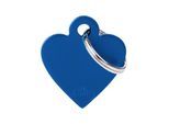 MyFamily ID Tag Basic collection Small Heart Blue in Aluminum