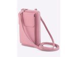 Handytasche HEINE, Damen, Gr. B/H/T: 10,5cm x 18,5cm x 3cm, rosa (rose), Polyurethan, unifarben, Taschen Handytasche