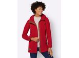 Fleecejacke CASUAL LOOKS, Damen, Gr. 48, rot, 100% Polyester, meliert, unifarben, Jacken Fleecejacke