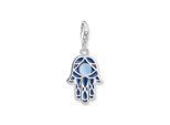 Charm-Anhänger blaue Fatima´s Hand Silber